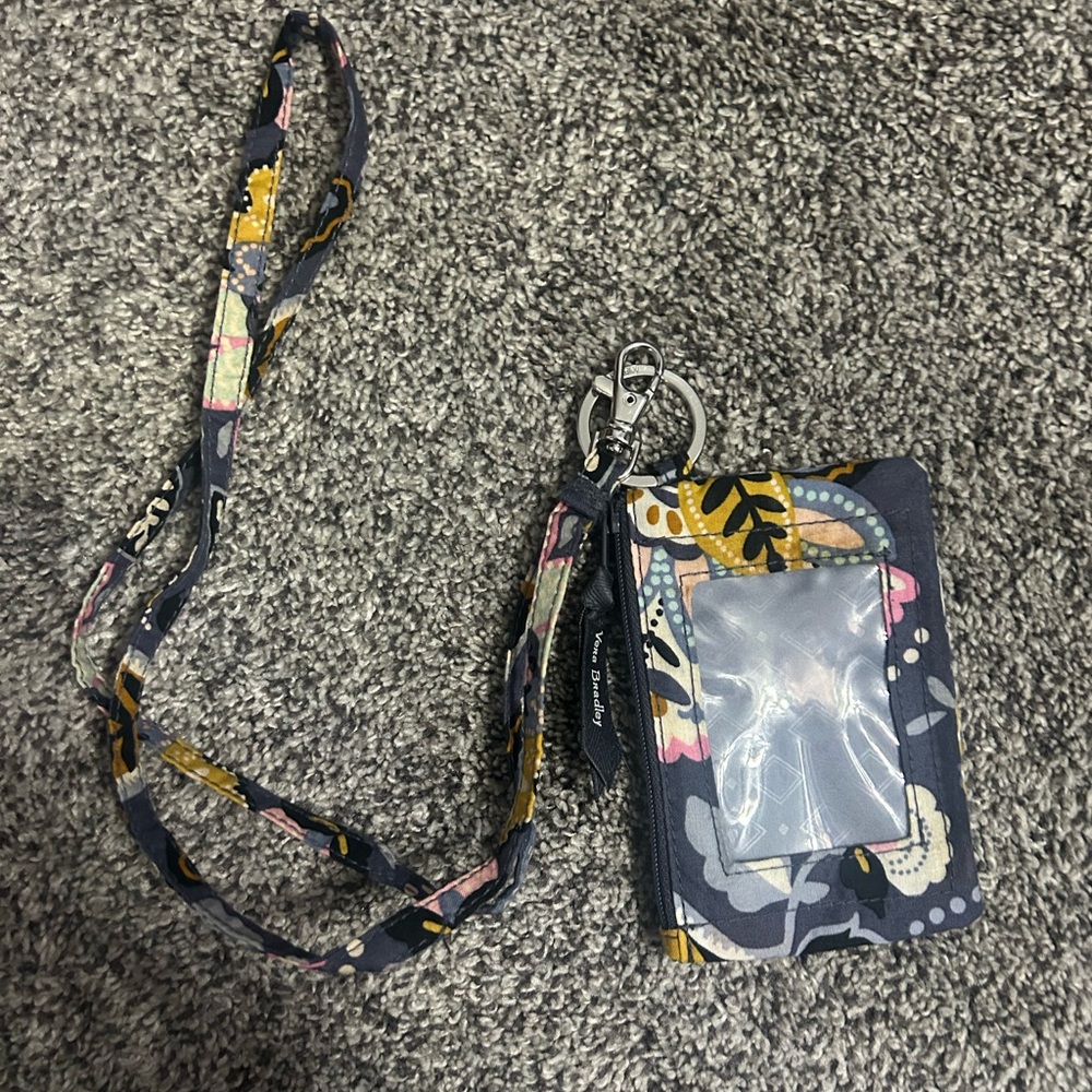Vera Bradley Yellow and Gray ID Holder